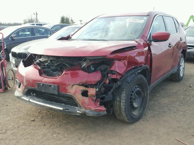 5N1AT2MV2GC739713 - 2016 NISSAN ROGUE S BURGUNDY photo 2