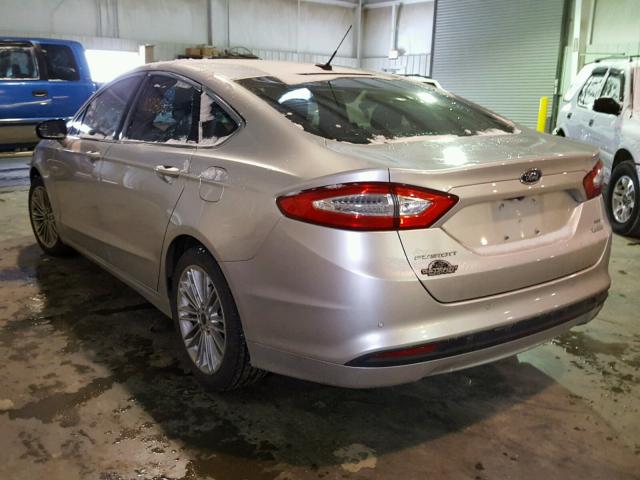 3FA6P0HD8ER136001 - 2014 FORD FUSION SE SILVER photo 3