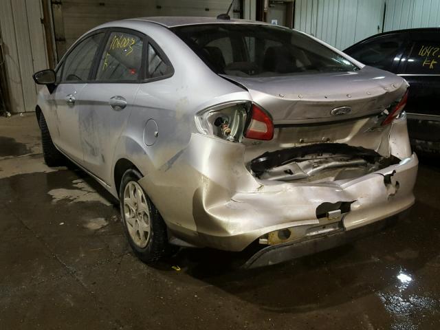 3FADP4BJ8CM135194 - 2012 FORD FIESTA SE SILVER photo 3