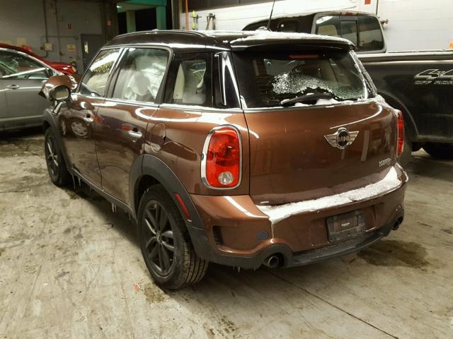 WMWZC5C5XDWP30677 - 2013 MINI COOPER S C BROWN photo 3