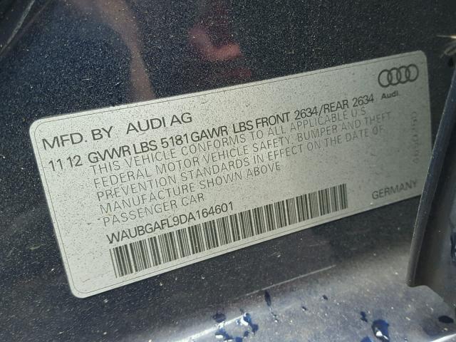 WAUBGAFL9DA164601 - 2013 AUDI S4 PREMIUM BLUE photo 10