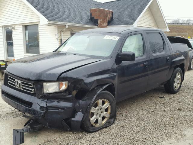 2HJYK16556H525254 - 2006 HONDA RIDGELINE BLACK photo 2