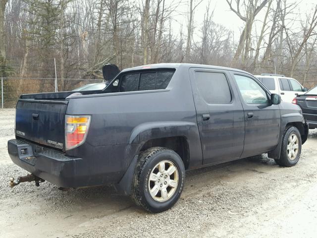 2HJYK16556H525254 - 2006 HONDA RIDGELINE BLACK photo 4