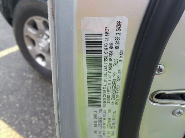 3C6UR5DL0GG298393 - 2016 RAM 2500 SLT SILVER photo 10