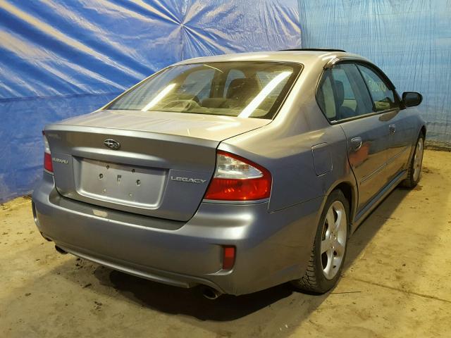 4S3BL616487209900 - 2008 SUBARU LEGACY 2.5 SILVER photo 4