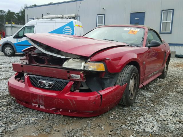 1FAFP4449YF294605 - 2000 FORD MUSTANG RED photo 2