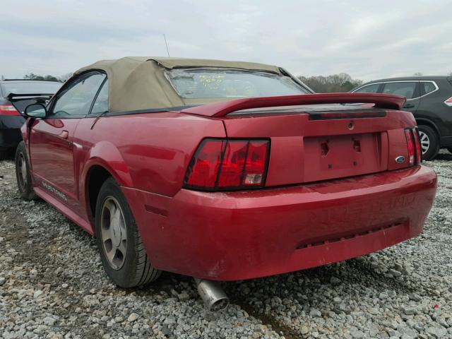 1FAFP4449YF294605 - 2000 FORD MUSTANG RED photo 3