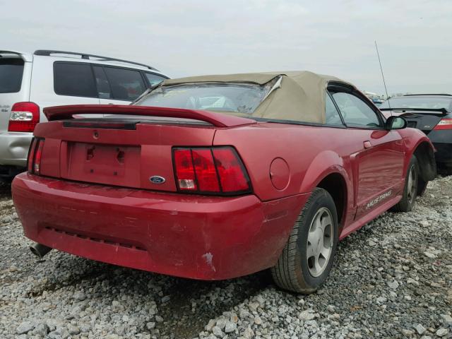 1FAFP4449YF294605 - 2000 FORD MUSTANG RED photo 4