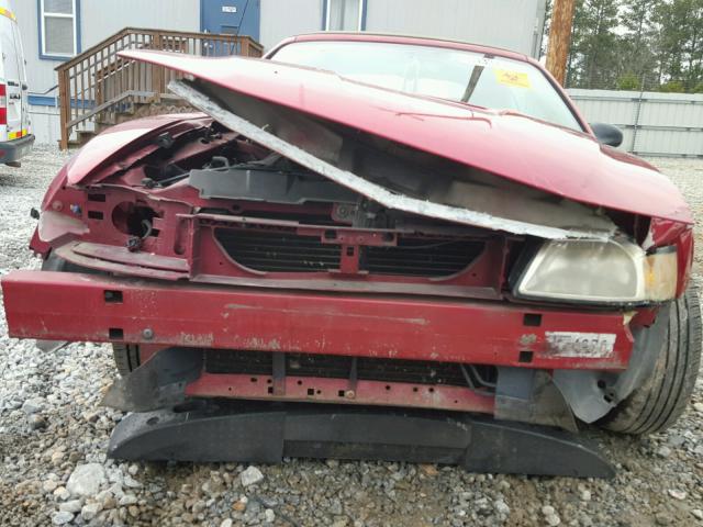 1FAFP4449YF294605 - 2000 FORD MUSTANG RED photo 9