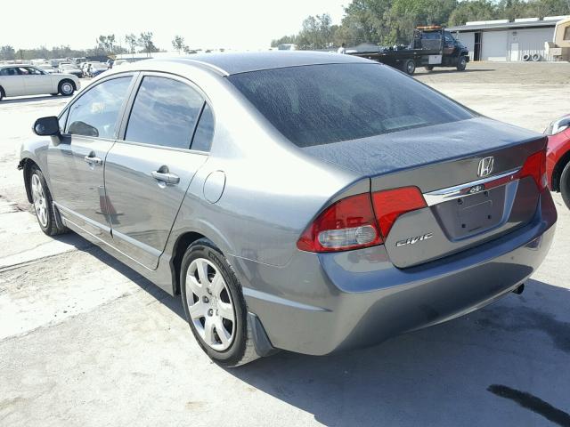 1HGFA16559L029927 - 2009 HONDA CIVIC LX GRAY photo 3