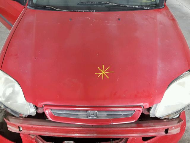 1HGEJ6222WL006590 - 1998 HONDA CIVIC DX RED photo 7