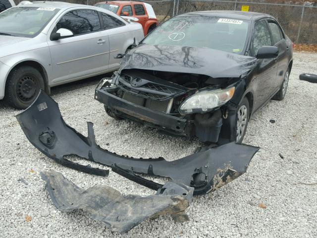 2T1BU4EE0BC586894 - 2011 TOYOTA COROLLA BA BLACK photo 2