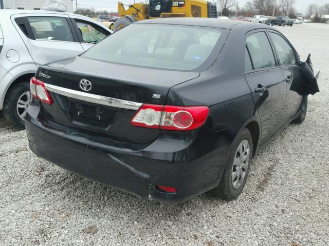 2T1BU4EE0BC586894 - 2011 TOYOTA COROLLA BA BLACK photo 4