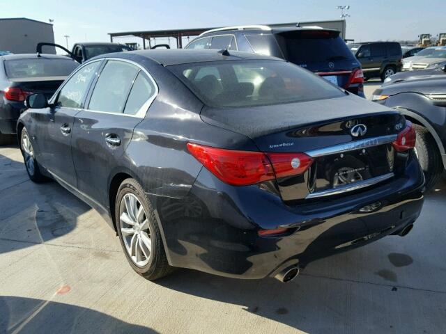 JN1BV7AP6EM670766 - 2014 INFINITI Q50 BASE BLACK photo 3