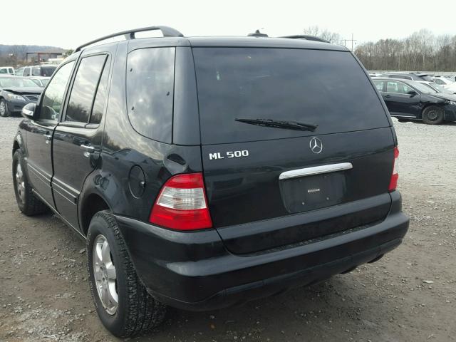 4JGAB75E22A315399 - 2002 MERCEDES-BENZ ML 500 BLACK photo 3