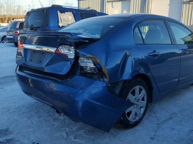 2HGFA1F61AH563209 - 2010 HONDA CIVIC BLUE photo 9