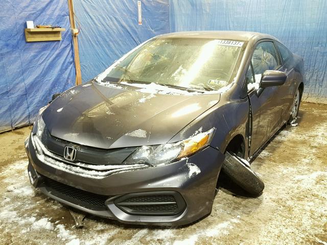 2HGFG3B56FH512416 - 2015 HONDA CIVIC LX GRAY photo 2