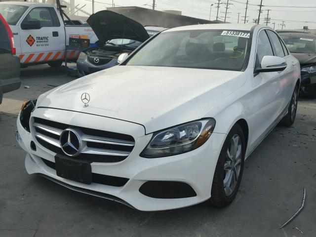 55SWF4JB4GU102346 - 2016 MERCEDES-BENZ C 300 WHITE photo 2