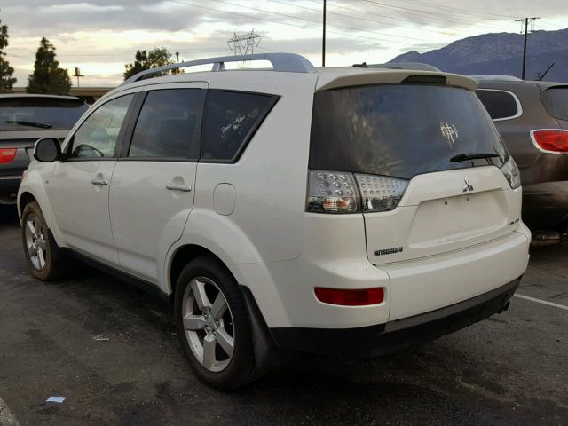 JA4MS41X57Z007802 - 2007 MITSUBISHI OUTLANDER WHITE photo 3