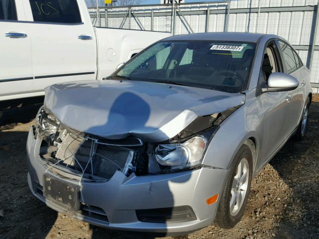 1G1PK5SB8E7395766 - 2014 CHEVROLET CRUZE LT SILVER photo 2