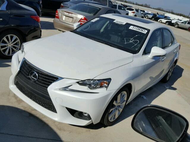 JTHBF1D24F5059832 - 2015 LEXUS IS 250 WHITE photo 2