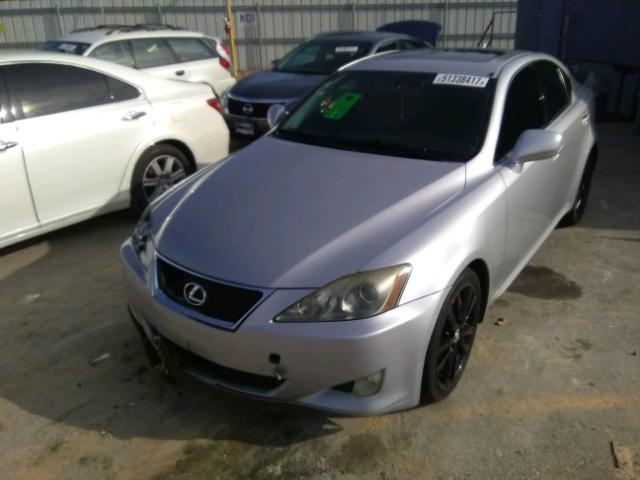 JTHBE262575016009 - 2007 LEXUS IS 350 SILVER photo 2