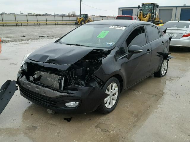 KNADN4A37C6046216 - 2012 KIA RIO EX BLACK photo 2