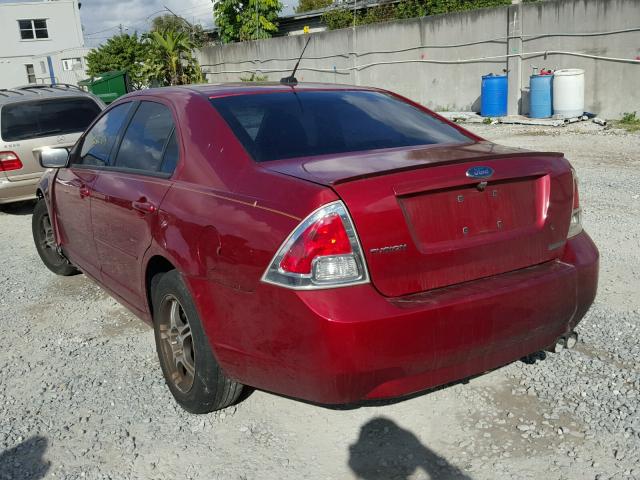 3FAHP06Z97R179224 - 2007 FORD FUSION S RED photo 3