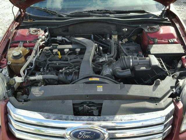 3FAHP06Z97R179224 - 2007 FORD FUSION S RED photo 7