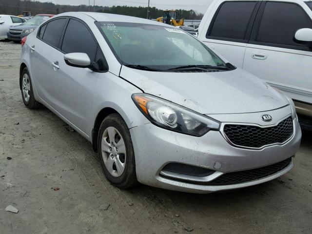 KNAFK4A62F5393359 - 2015 KIA FORTE LX SILVER photo 1