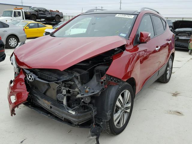 KM8JU3AG4EU877415 - 2014 HYUNDAI TUCSON GLS RED photo 2