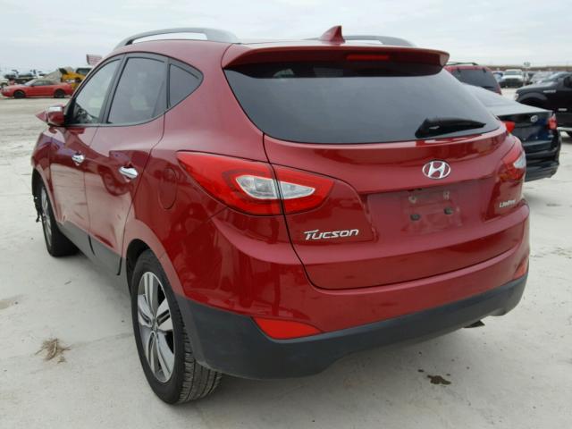 KM8JU3AG4EU877415 - 2014 HYUNDAI TUCSON GLS RED photo 3