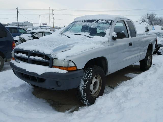 1D7HG12X83S241480 - 2003 DODGE DAKOTA SXT SILVER photo 2