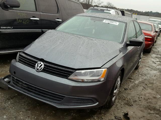 3VW2K7AJ6CM332932 - 2012 VOLKSWAGEN JETTA BASE GRAY photo 2