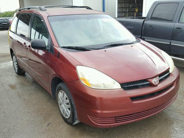 5TDZA23C24S203562 - 2004 TOYOTA SIENNA CE RED photo 1