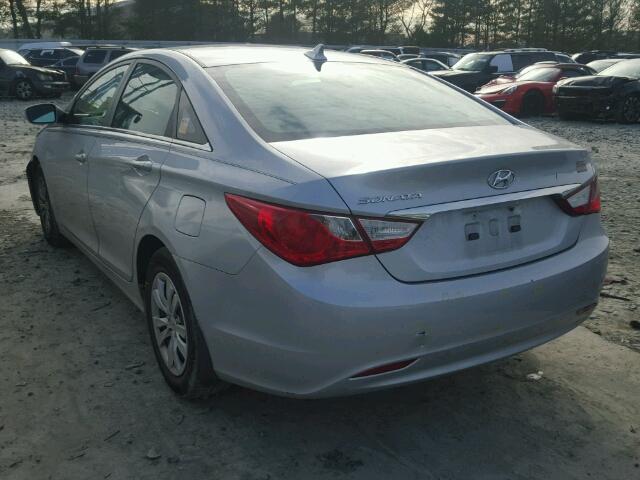 5NPEB4AC6BH181224 - 2011 HYUNDAI SONATA GLS SILVER photo 3