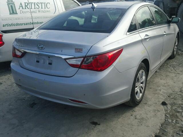 5NPEB4AC6BH181224 - 2011 HYUNDAI SONATA GLS SILVER photo 4