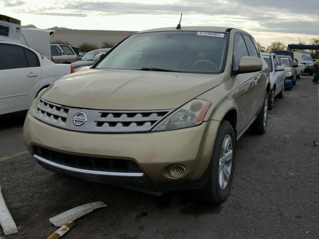 JN8AZ08T86W429583 - 2006 NISSAN MURANO SL GOLD photo 2