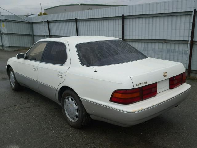 JT8UF11E5P0181542 - 1993 LEXUS LS 400 WHITE photo 3