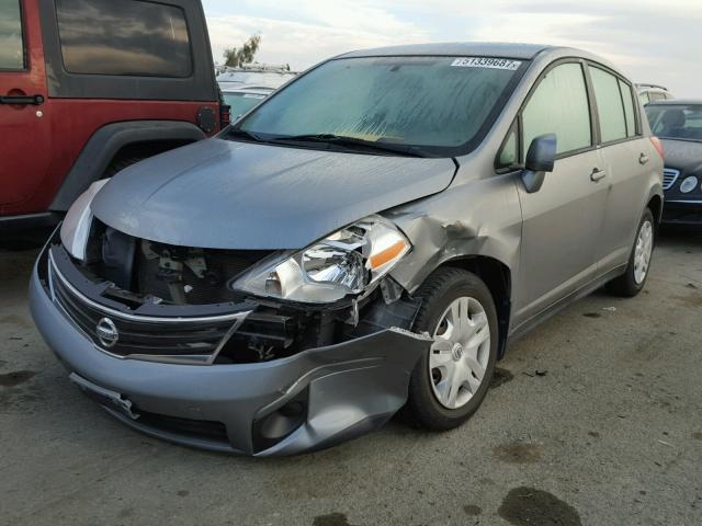 3N1BC1CP5AL410119 - 2010 NISSAN VERSA S GRAY photo 2