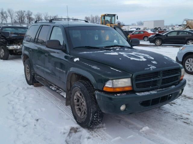 1B4HS28N11F645034 - 2001 DODGE DURANGO GREEN photo 1