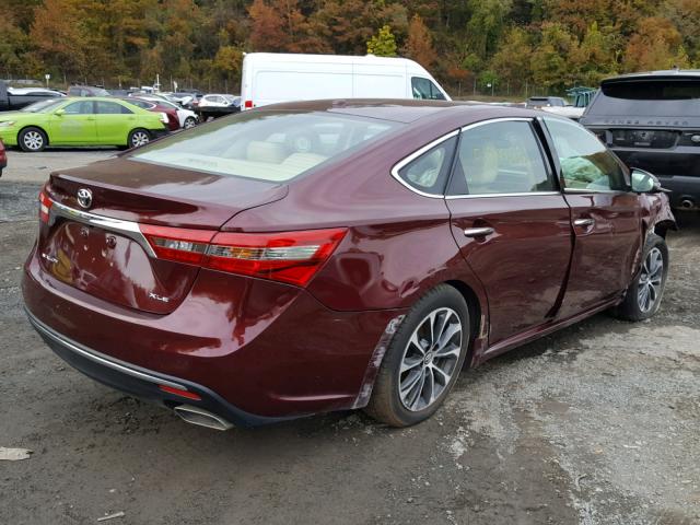 4T1BK1EB2HU259981 - 2017 TOYOTA AVALON XLE BURGUNDY photo 4