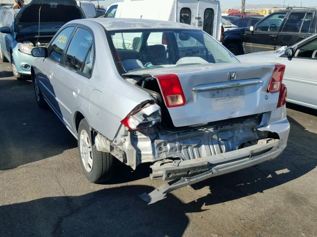 2HGES16532H604862 - 2002 HONDA CIVIC LX SILVER photo 3