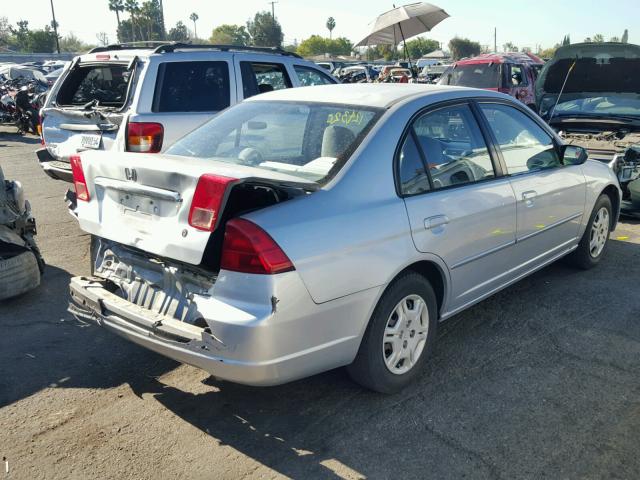 2HGES16532H604862 - 2002 HONDA CIVIC LX SILVER photo 4