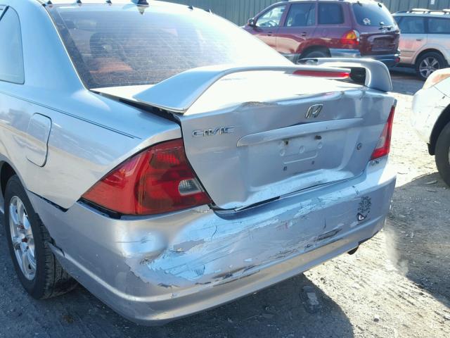 1HGEM22582L070914 - 2002 HONDA CIVIC LX SILVER photo 9