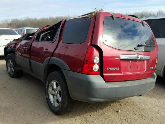 4F2YZ02Z25KM44500 - 2005 MAZDA TRIBUTE I RED photo 3