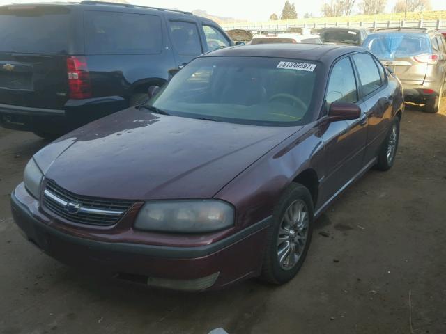 2G1WH55K319341452 - 2001 CHEVROLET IMPALA LS MAROON photo 2