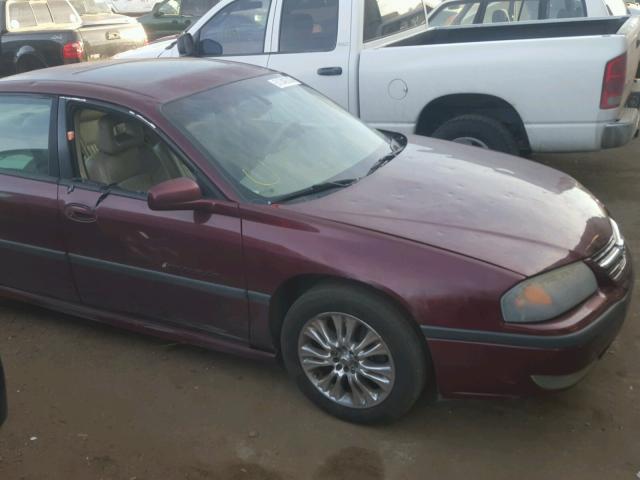 2G1WH55K319341452 - 2001 CHEVROLET IMPALA LS MAROON photo 9