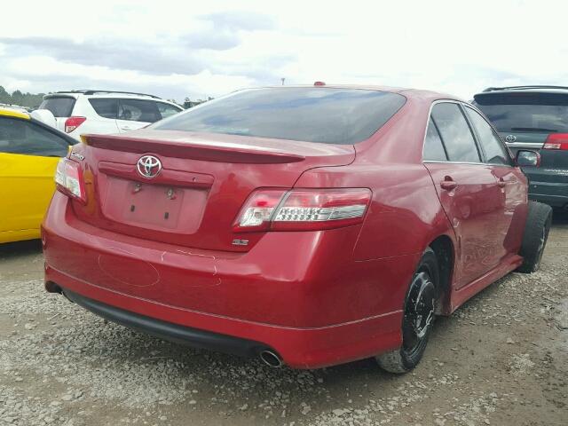 4T1BF3EK7BU682109 - 2011 TOYOTA CAMRY BASE RED photo 4