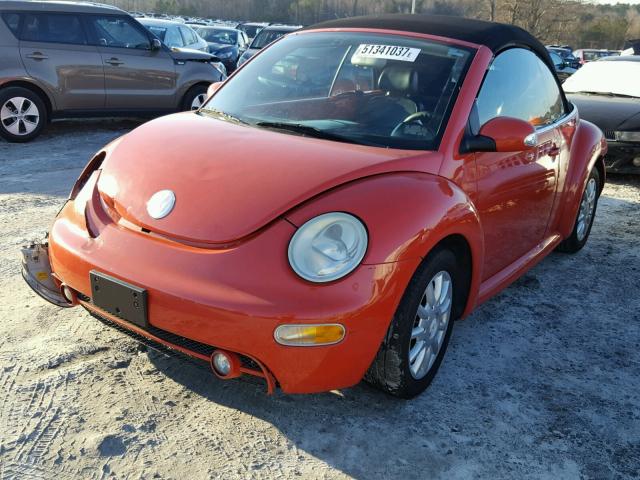 3VWCM21Y14M301295 - 2004 VOLKSWAGEN NEW BEETLE ORANGE photo 2